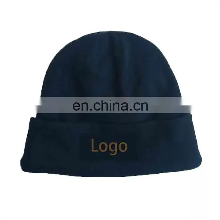 Cheap Price Unisex Embroidery Print Logo Winter Polar Fleece Beanie Cap