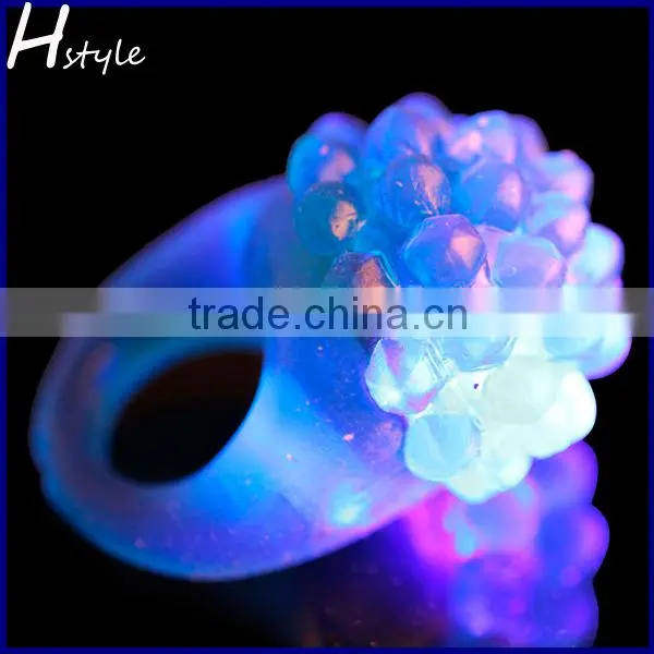 Rubber LED Toy Flashing Bumpy Ring SL013