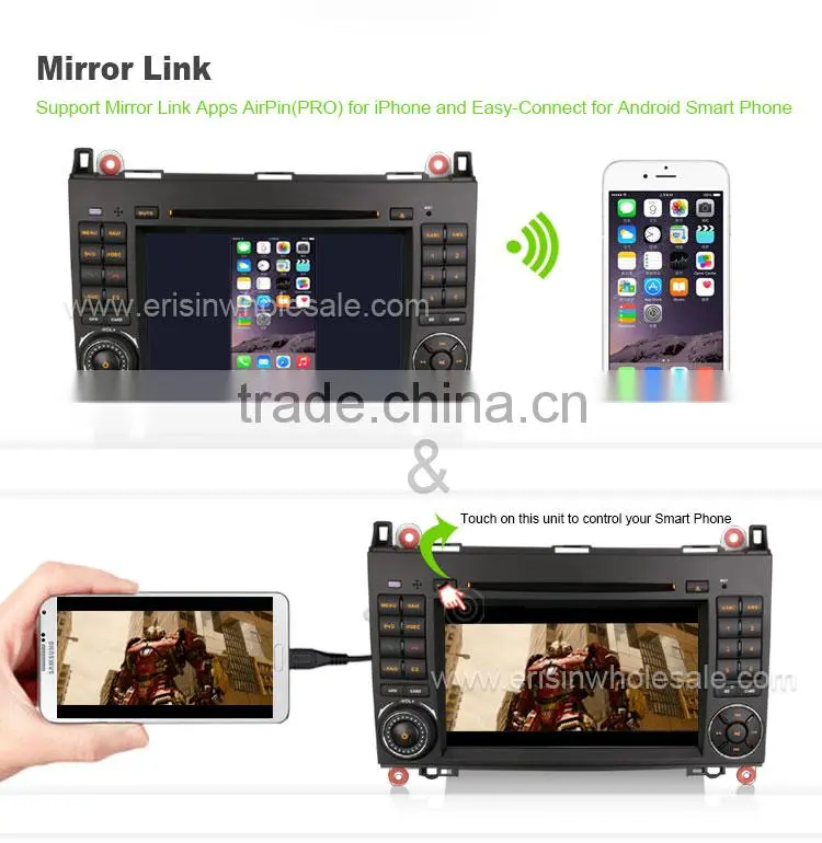 Erisin ES2682B 7" Touch Screen Android 4.4.4 Car Audio GPS Player for W245 W169