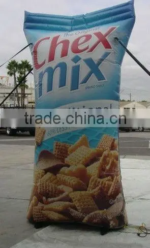 giant pvc inflatable advertising snack package shape for sale