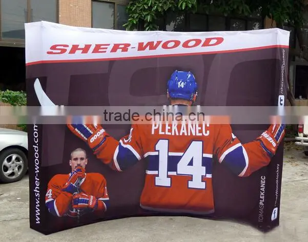 dye sublimation velcro pop up stand for exihinition