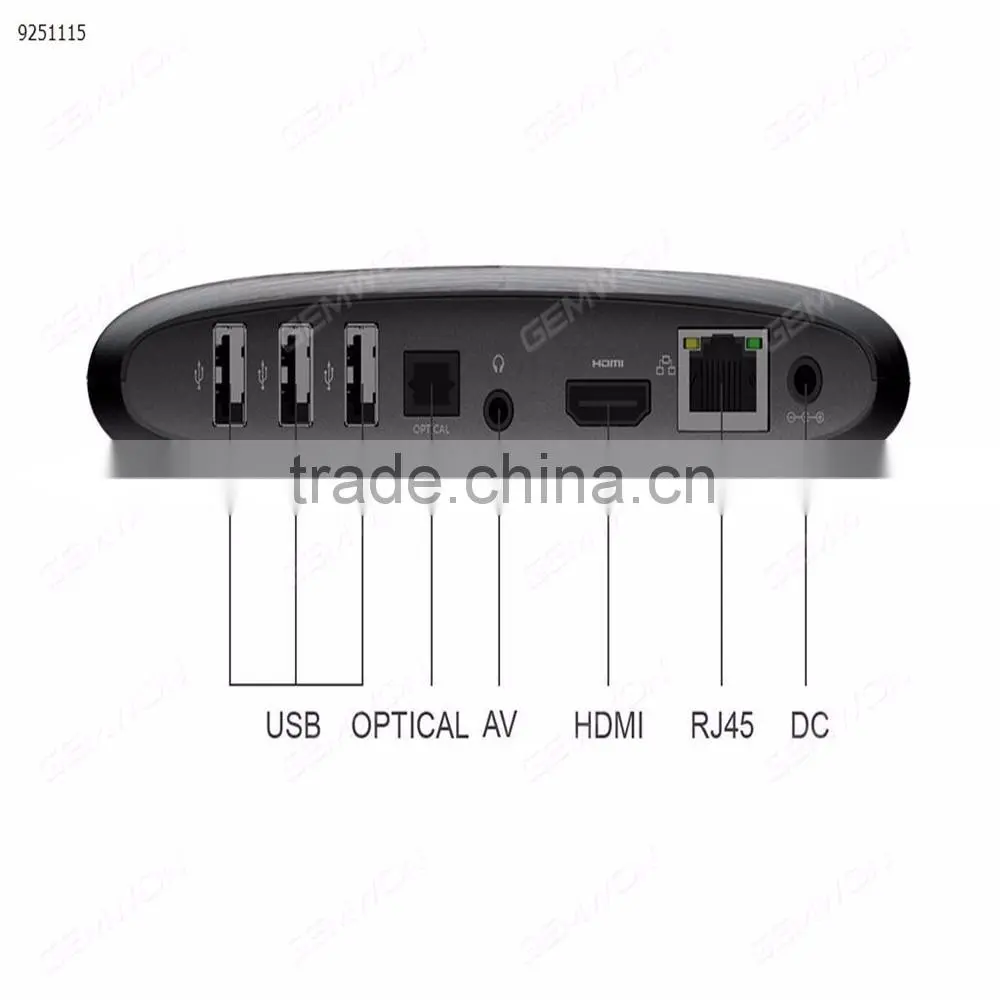 2016 Hot Selling and best price for GJ-806B android TV Box S802 Quad Core 2.0GHz 2GB/8GB 4K WIFI Black