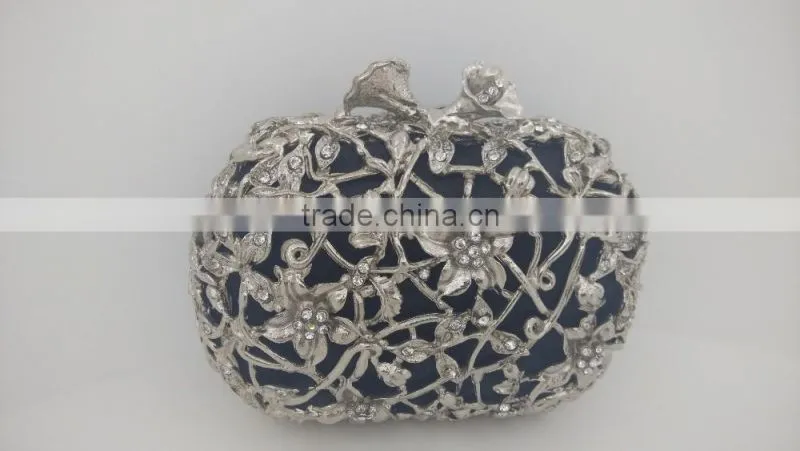 Brilliant Diamond Metal Frame Luxury Evening Party Clutch Bag With Chain For Women