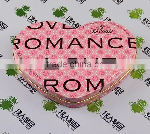 Heart shape tin box