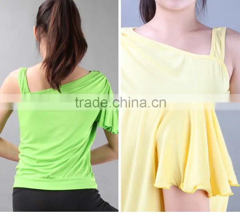 WE01054 Short Sleeve Dance Top, dance crop top, Ballet Costumes for Sale