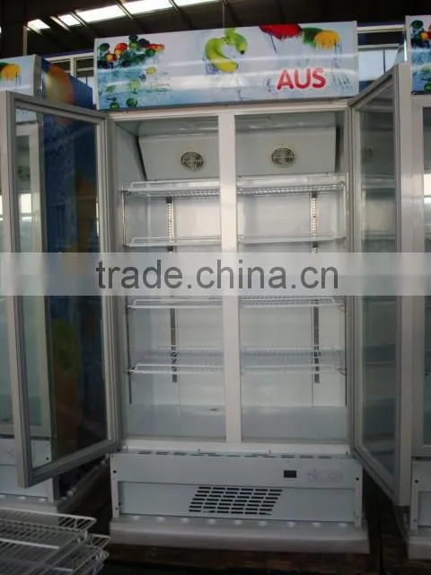 Promotion retail compressor beverage cooler with led light
