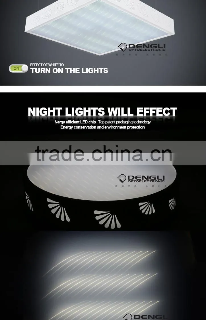 500*500 36W suspended surface mounted led ceiling light for reading