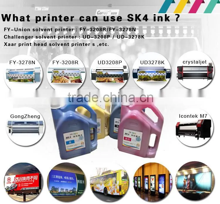 Garros China factory infinity and challenger sk4 solvent ink