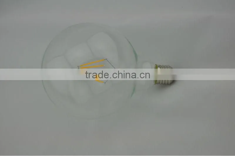 LED Light bulb 4W E27 G125/G95/G80 LED Filament bulb transparent glass