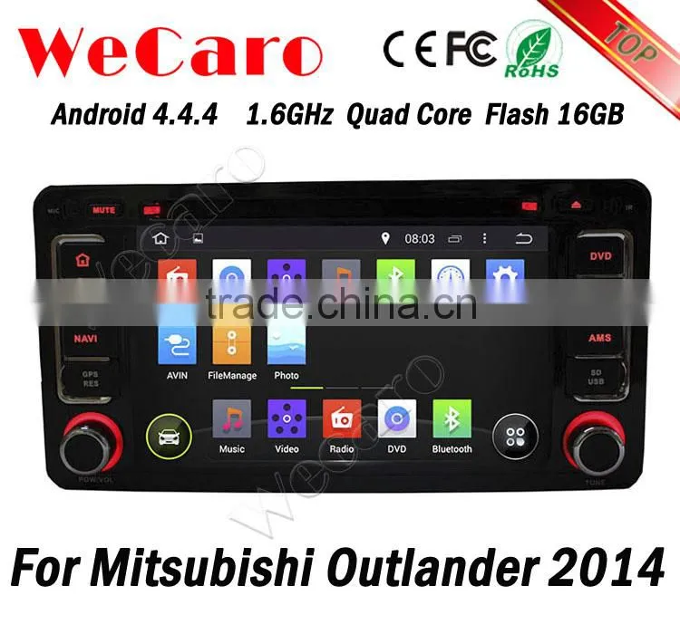 Wecaro WC-MO6238 android 4.4.4 car GPS for mitsubishi outlander android car dvd 2014 3G wifi playstore