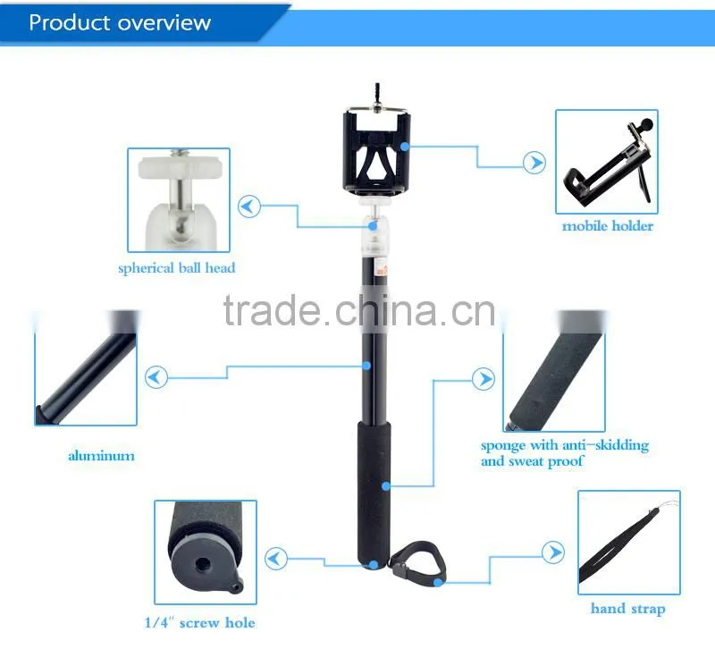 Travel products tube extended selfie stick