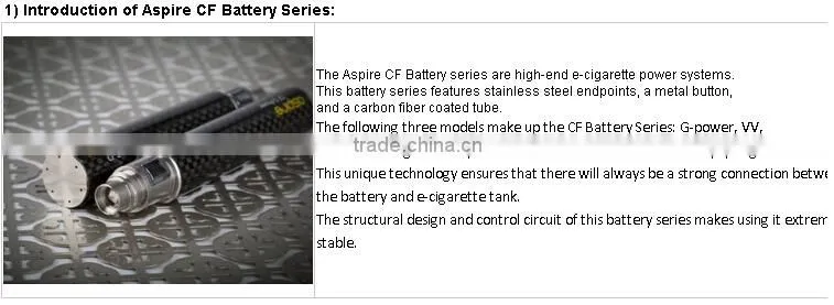 Hottest battery,CF variable voltage battery,CF VV 650mah/900mah/1000mah/1100mah/1300mah/1600mah battery