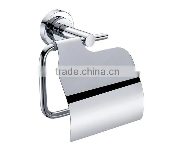 new design big base zinc chrome bathroom accessories set hotel metal tissue paper and roll paper holder