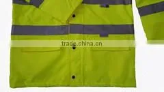 EN471 His -vis raincoat with reflective reflective