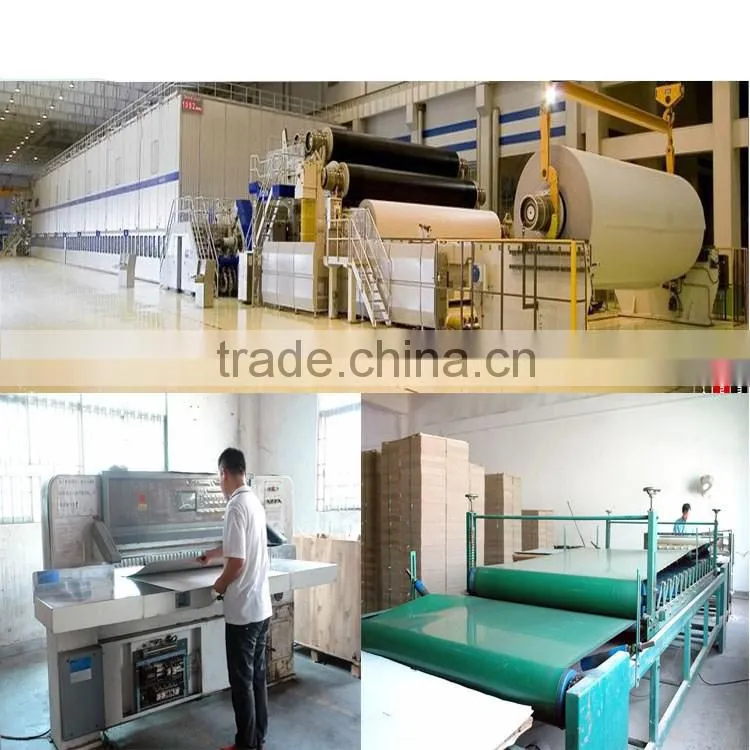 Uncoated mixed pulp 2mm Laminated duplex board with white back/230g,250g grey paper with white back