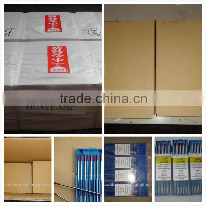 WT Red Head Thoriated Tungsten Electrodes With Good Capacity WT20