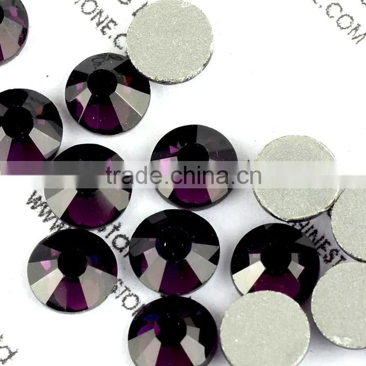 Loose non hotfix rhinestone, silver foiled flat back crystal