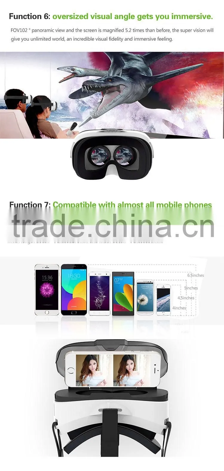 Vr box 3d glasses with game remote, Gaoxin private xnxx 3d video porn glasses virtual reality, 3d vr glasses virtual reality
