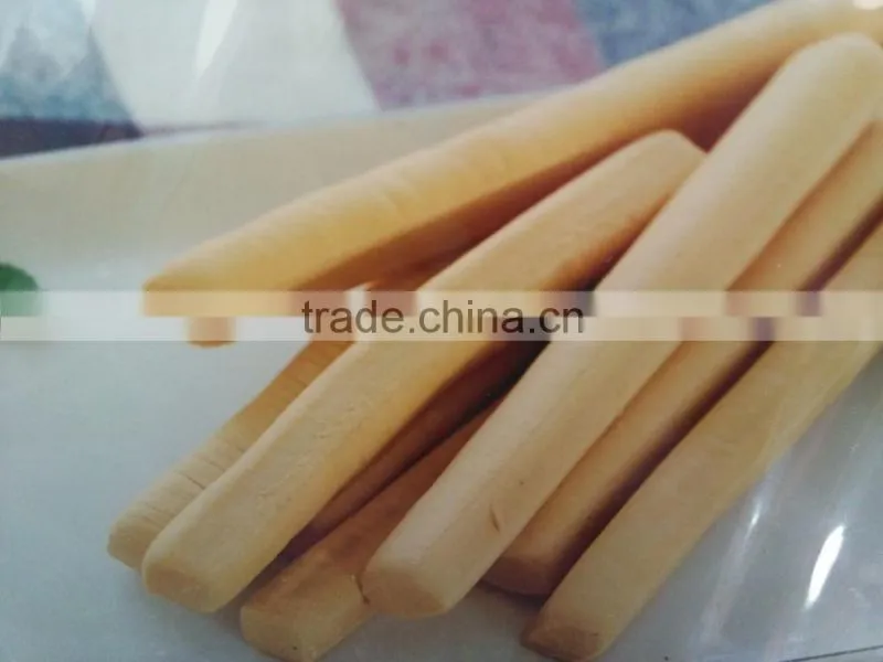 2.5 inch bleached rawhide bone two color knotted bone