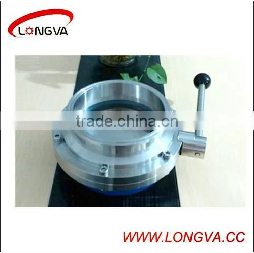 stainless steel 6'' clamped butterfly valve