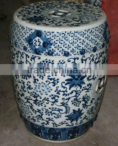 Chinese antique blue and white Porcelain stool