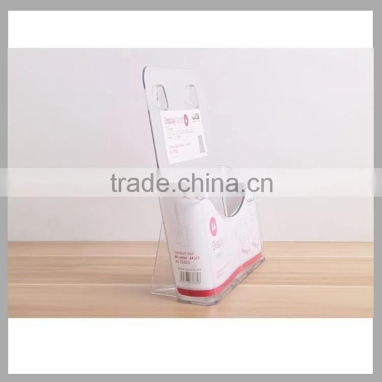 Best price A4 plastic clear magazine display stand