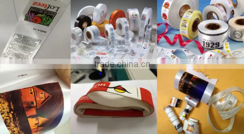 2/3/4/6/7/8 color Satin/Ribbon/Paper/Fabric/Elastic tape/Flexographic Label Printing Machine for sale