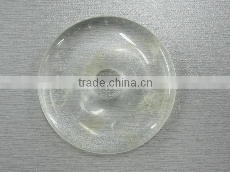 Wholesale Yellow Glass gemstone donut gemstone for decoration