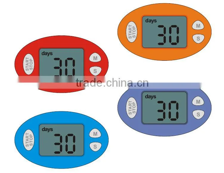 New Egg Project OEM/ODM Custom 999/60/30 Days Hours Minutes Countdown /Up ABS Plastic Day Counter Timer with Clip & Magnet