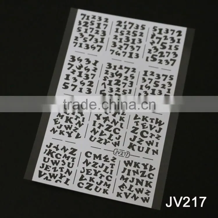 2016 Nail Stencil Guide Vinyl Decal Sticker Nail Stencil Sticker