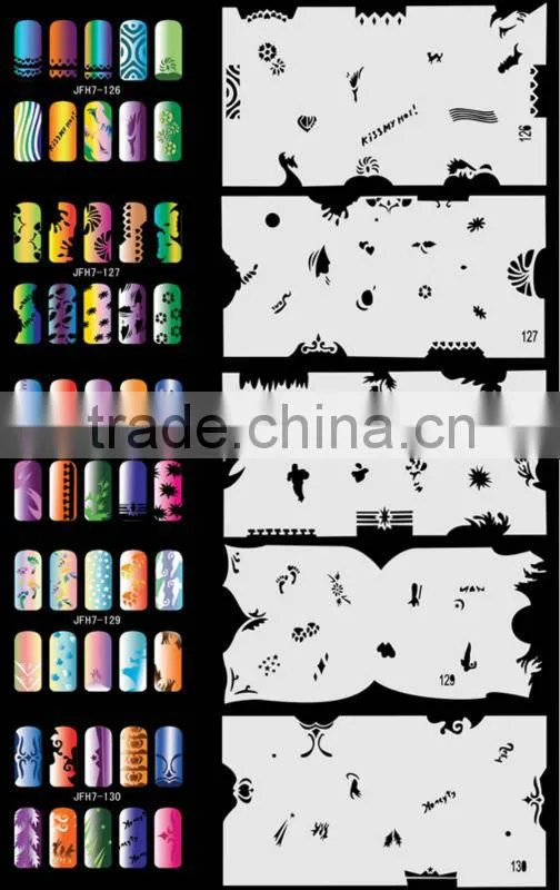 320 Design 20 Sheets Airbrush Stencils Nail Art Air Brush Mold Too Set No.7