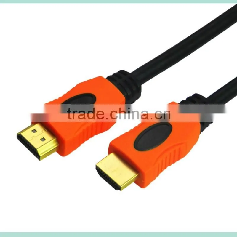 V2.0 Orange high speed HDMI Cable with Ethernet and Gold connector support 3D and 4K from 0.5-100m