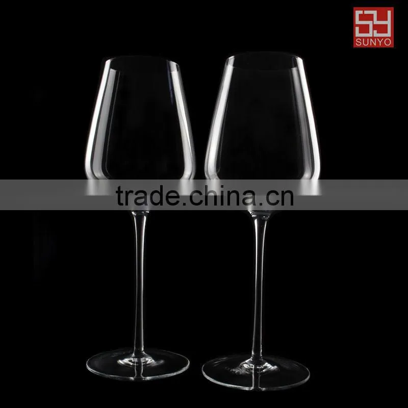 Lead crystal bohemia wine glass popular customized size clear transparent in stocks