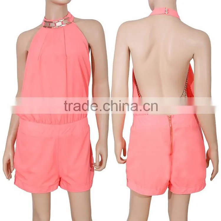 European Women Fashion Hot Sale Shorts Jumpsuits Ladies Summer Party Playsuit Jumpsuits