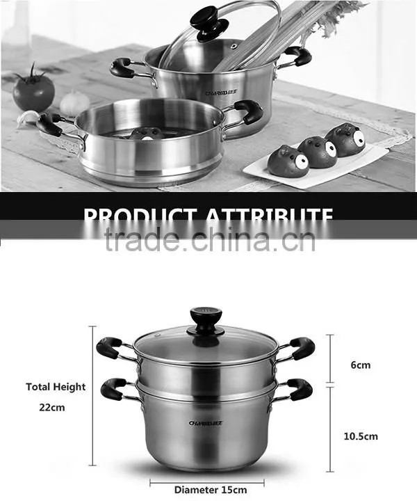 Charms induction cooker stainless steel steamer pots