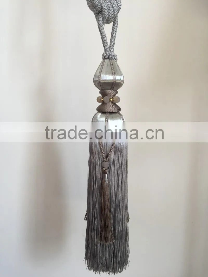 polyester tassel acrylic bead tassel decoration tassel for curtain