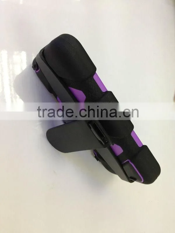 Hybrid Combo Silicone Plastic Hard Mobile Phone Cover Case for iphone 5c With Clamp Holster 3 in 1