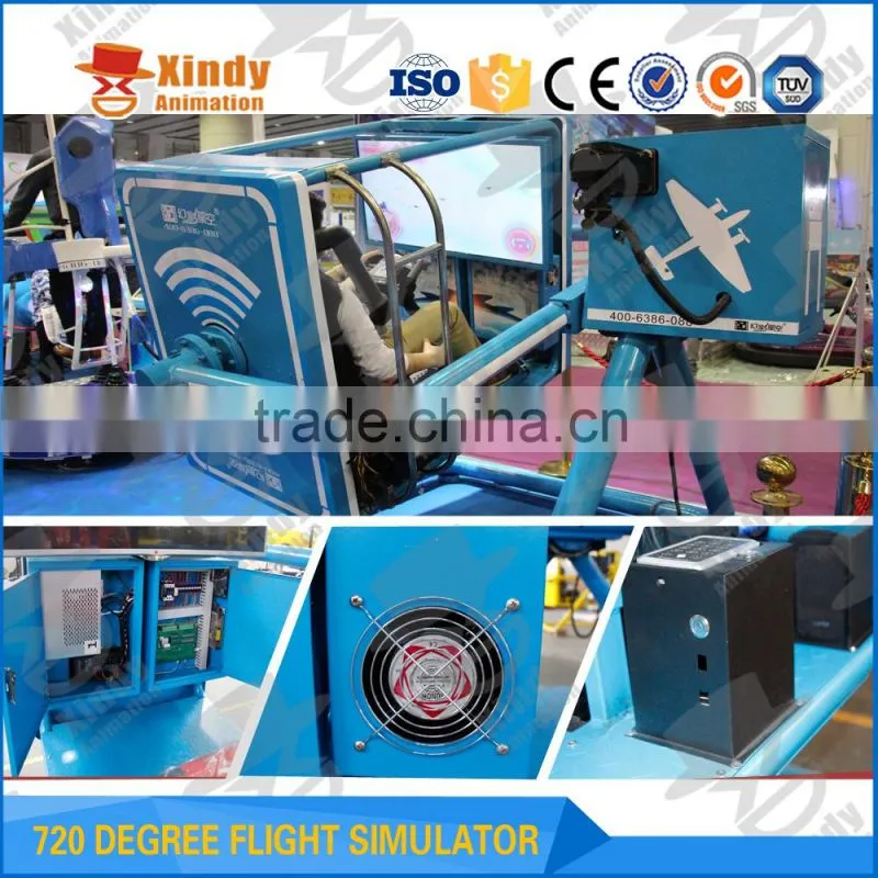 2016 VR game hall flight driving simulator with 3 screens simulator flight simulator for sale
