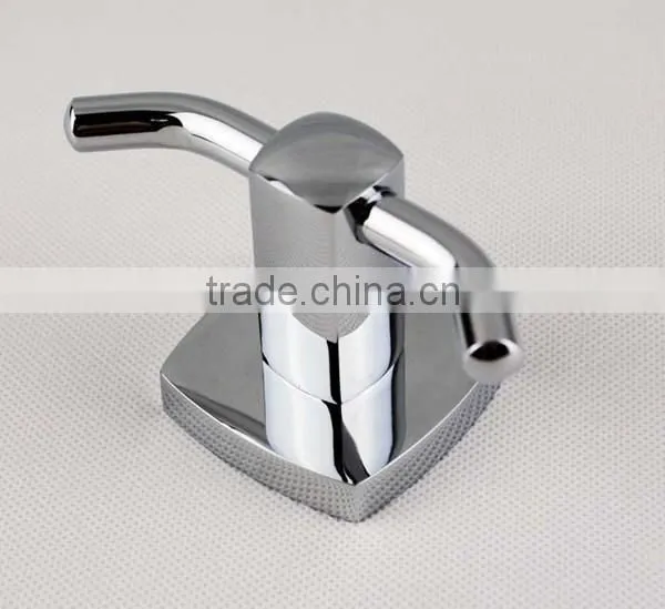 Bathroom accessories wall mounted chrome plated brass double robe hook, coat hooks, decorative wall hook