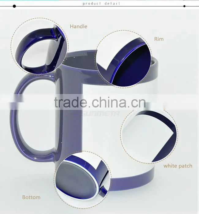 Sunmeta Directly Factory whole sale Patch luminous Sublimation Mug 11oz
