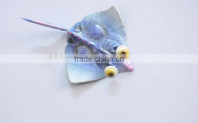 5 inch Pearl Powder Surface Butterfish Decoration Plastic Fridge Magnet