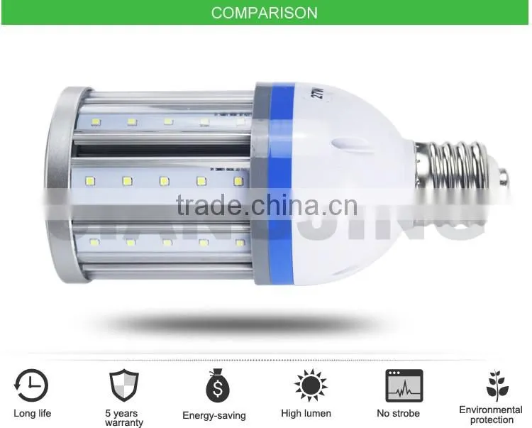 Led Bulb corn high power dome ETL DLC CE corn light bulbs 27W 5 year warranty