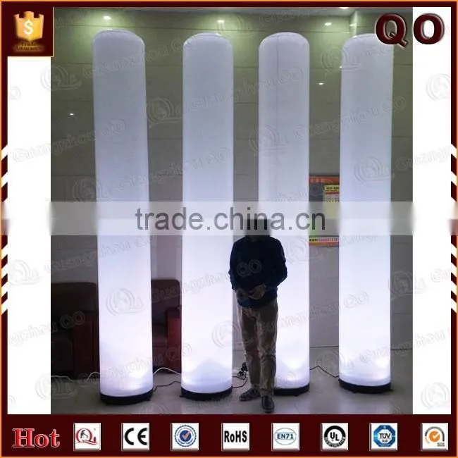 Wedding decoration long inflatable pillars with led light