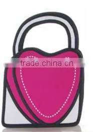 2015 new arrival 3d comic polular lady hand paper carry bag coin bag
