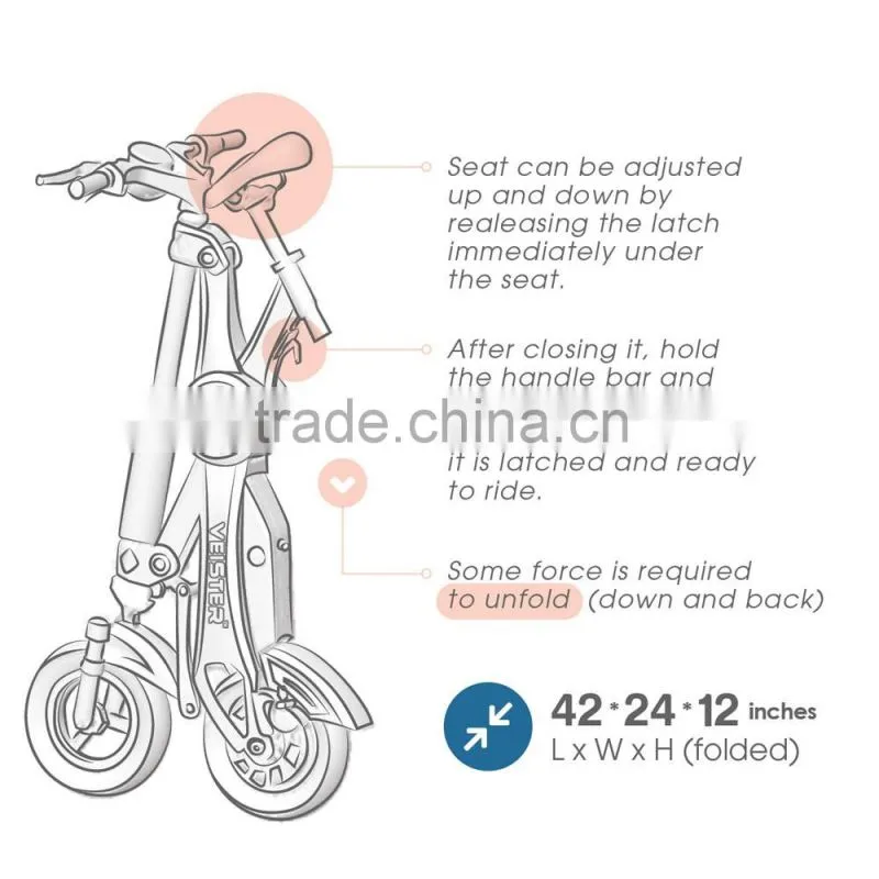 Veister Lightweight Adult Electric Scooter , best folding mobility scooter for adults