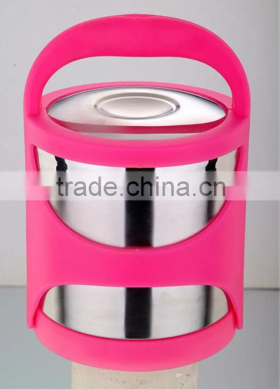 14 cm stainless steel 2 layer vintage tiffin carrier