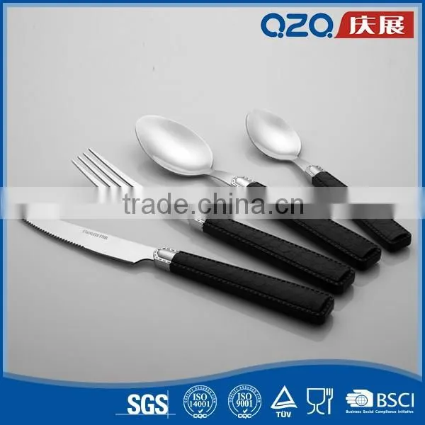 Food grade material eco-friendly wear resistant dinner black fork spoon set