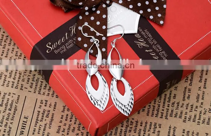 Wholesale sterling silver cz drop earrings fashion accessory