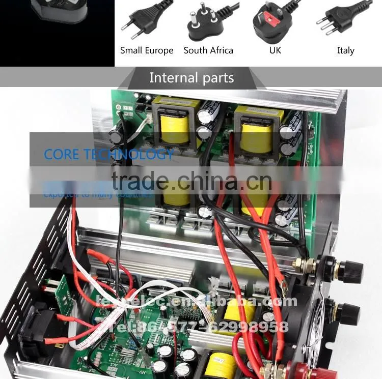 CE RoHS approved 3000w modified wave power inverer dc input 24v ac output 110v/220v with solar panel
