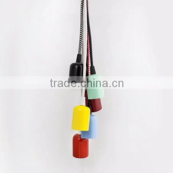 E27 Iron Pendant Light Lamp, Colorful Wholesale Chandelier